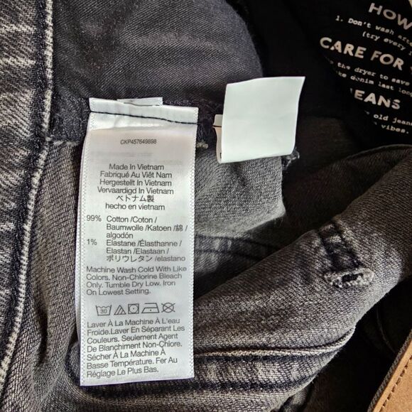 Madewell The Perfect Vintage Jean in Black Size 26P - Picture 11 of 11